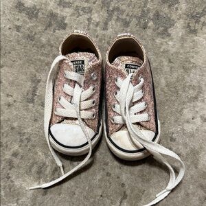 Converse Kids Glittery Pink Sneakers